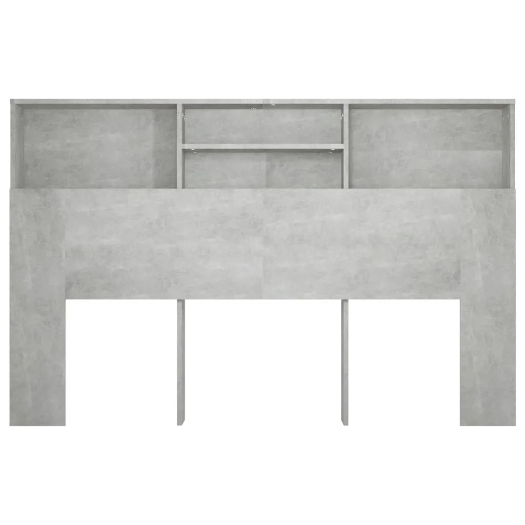 Testiera | Testata con Scomparti Grigio Cemento 160x19x103,5 cm