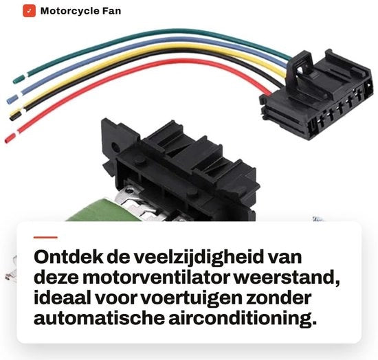 Resistore per ventilatore di motocicletta - Motori di riscaldamento - Funzionamento affidabile - Materiale in plastica - Resistenza al ventilatore - Adatto per diversi veicoli - Modello M...