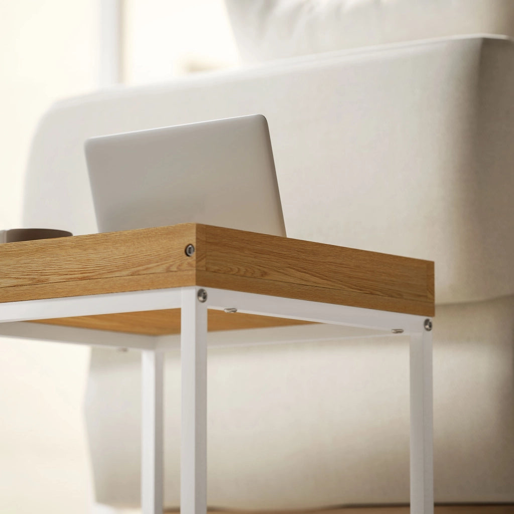 Tavolino da caff¨¨ ¨C Minimal ¨C MDF, metallo, bianco