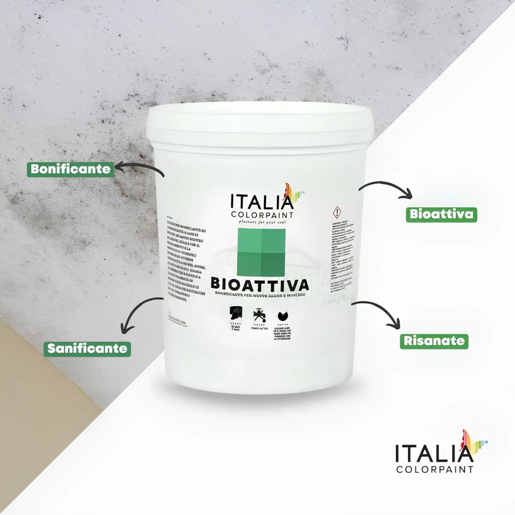 Ciclo trattamento muri antimuffa isoltherm fissativo bioattiva paintherm *** contenuto per 15 mq, confezione 1