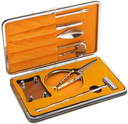 Set di strumenti per frutta di mare 8 pezzi - Cracker per granchio - Acciaio inossidabile - Mazzo di martello/forbice/forchetta - Pinza/segatura - Incluso contenitore di spedizione - Attrezzatura per granchio