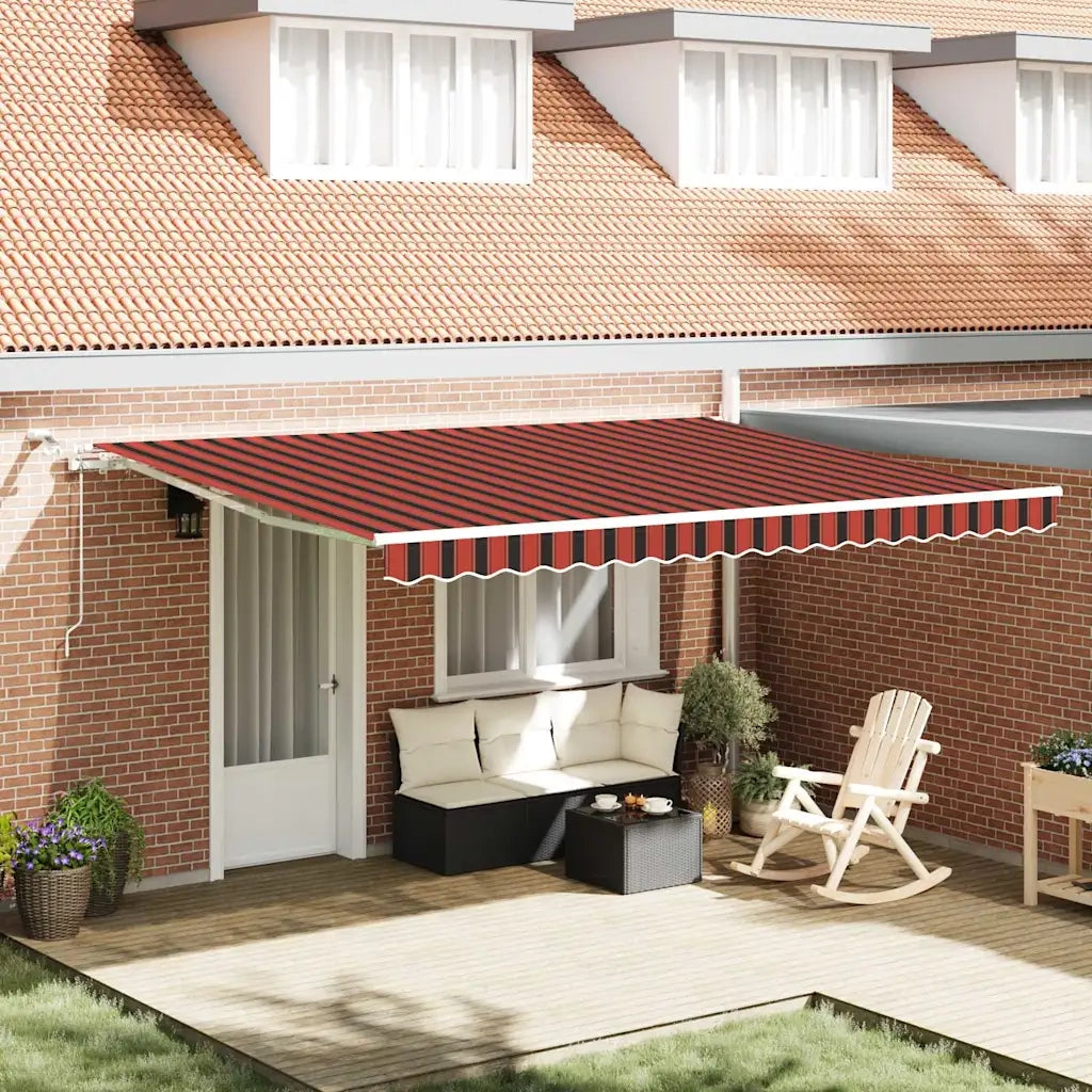 Tenda Retrattile Arancione e Marrone 450 × 300 cm 3330878