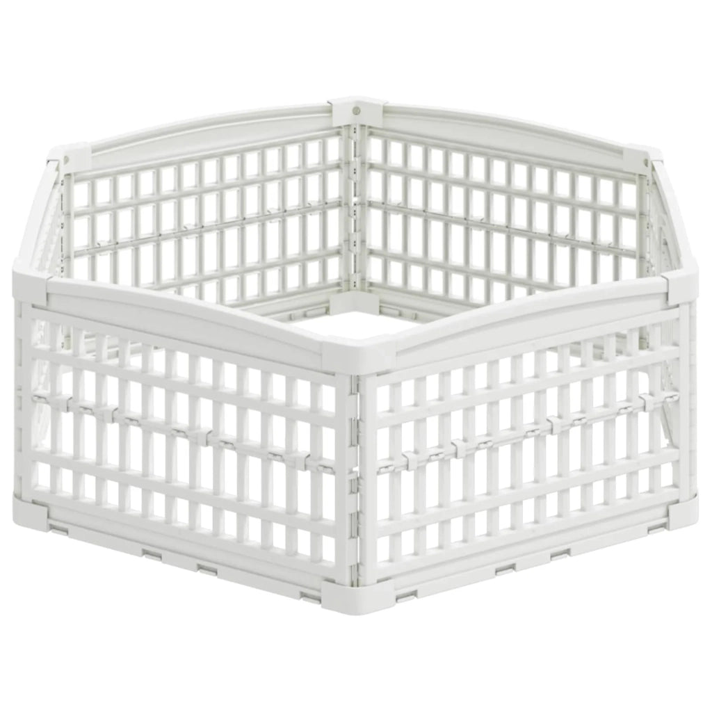 Panchetto per Cani a 6 Pannelli 122 x 106,5 x 40 cm Plastica 42027217