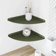 Mensola sospesa 2 pcs Verde oliva 30 x 30 x 2 cm 8004118
