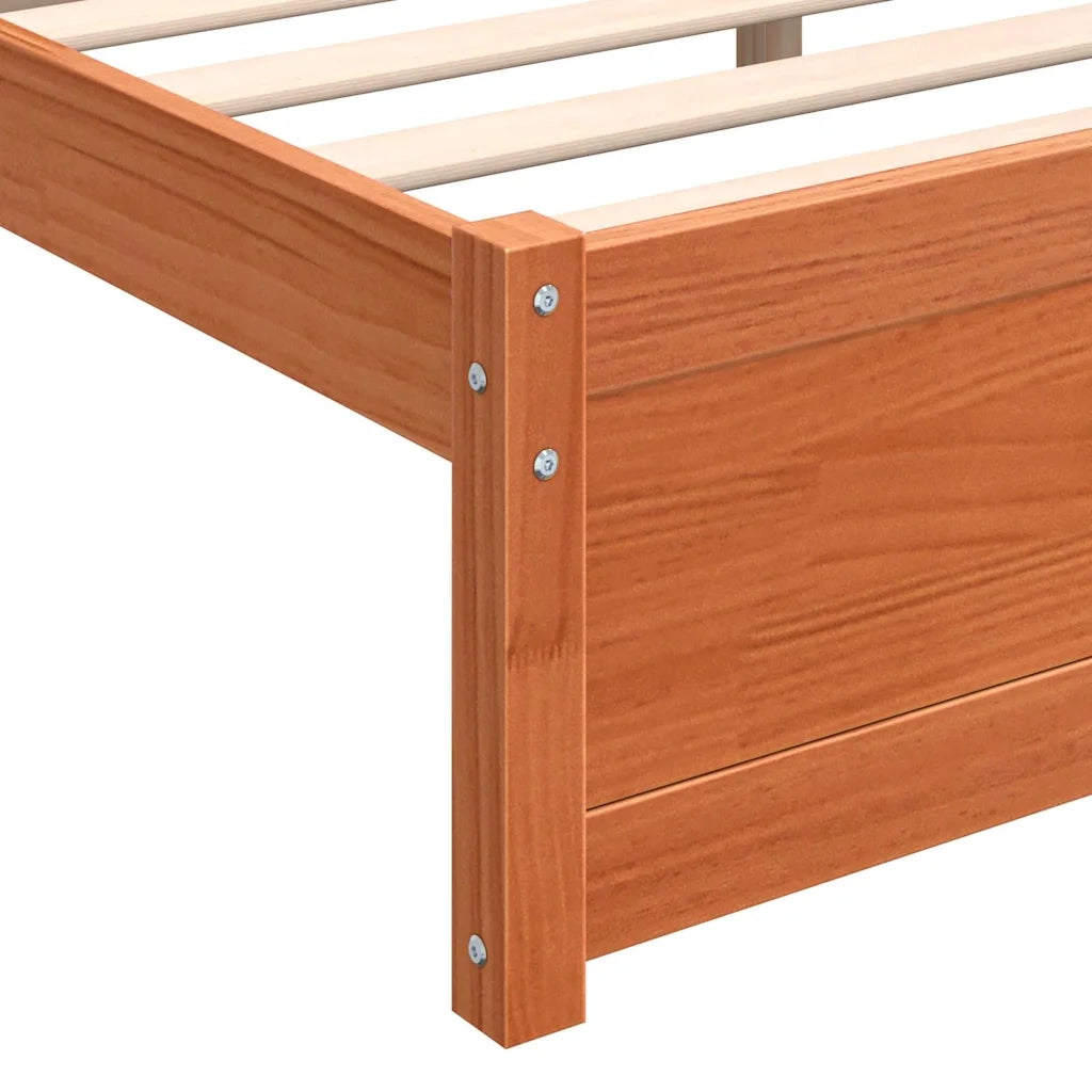 Struttura del letto-Giroletto Marrone cerato 205,5 x 205,5 x 51 cm