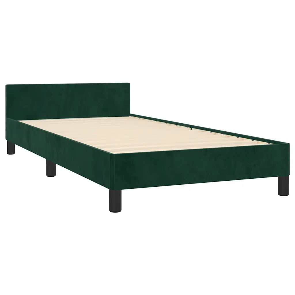 Giroletto senza Materasso Verde Scuro 90x190 cm in Velluto 3125669