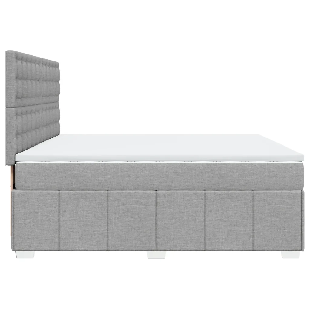 Giroletto a Molle con Materasso Grigio Chiaro180x200 cm Tessuto 3294061
