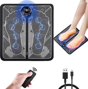 Apparecchio di Massaggio EMS con 8 modalità e 19 frequenze regolabili - Comando a distanza, apparecchio di massaggio portatile per USB per migliorare la circolazione e alleviare il dolore muscolare