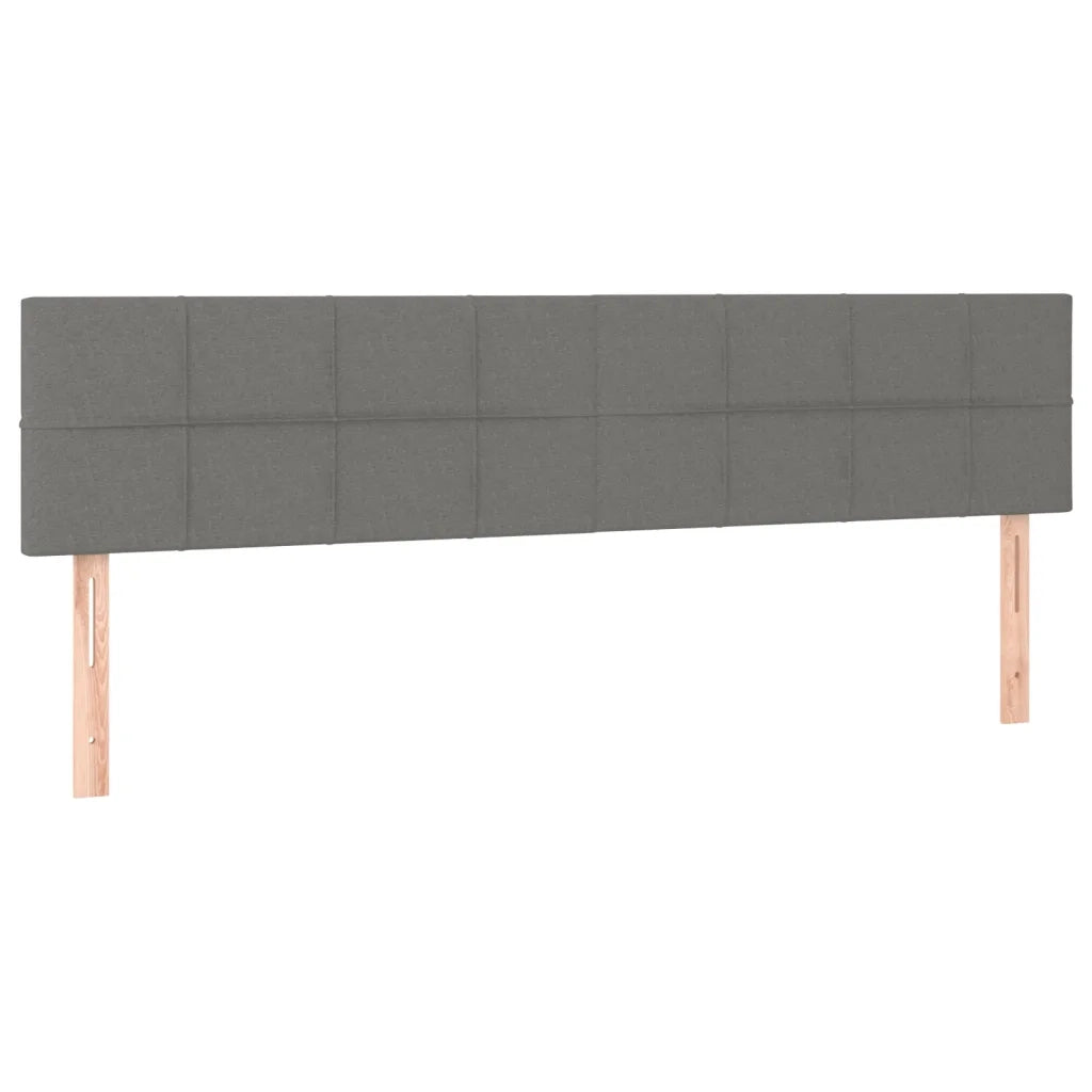 Testiera | Testata Grigio Scuro 180x5x78/88 cm in Tessuto