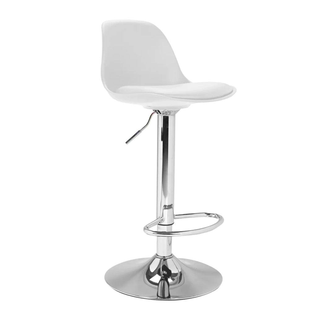 IDMarket - Set di 2 sgabelli da bar design bianchi KARL