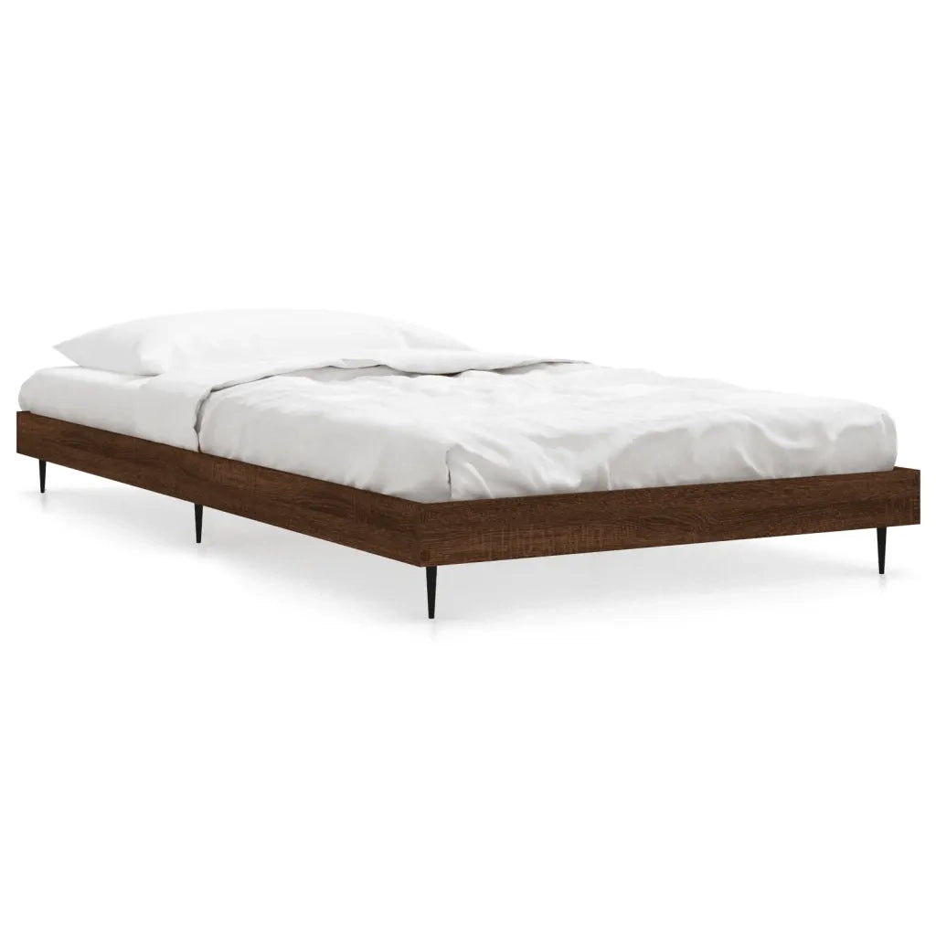 Giroletto senza Materasso-Struttura Letto Rovere Marrone 100x200 cm Truciolato 707854