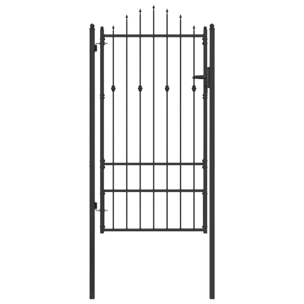 Cancello per recinzione HORST 100 x 175 cm Metallo Nero CFW7424867