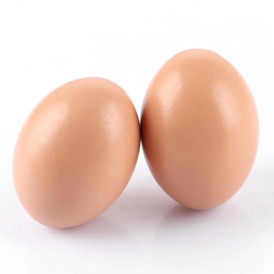 Set di uova in legno da 40 - Aiuto alla nidificazione - Uova di gesso - Giocattoli in legno per bambini - Resistenti allo shock - Legno naturale - 6 x 4,3 cm