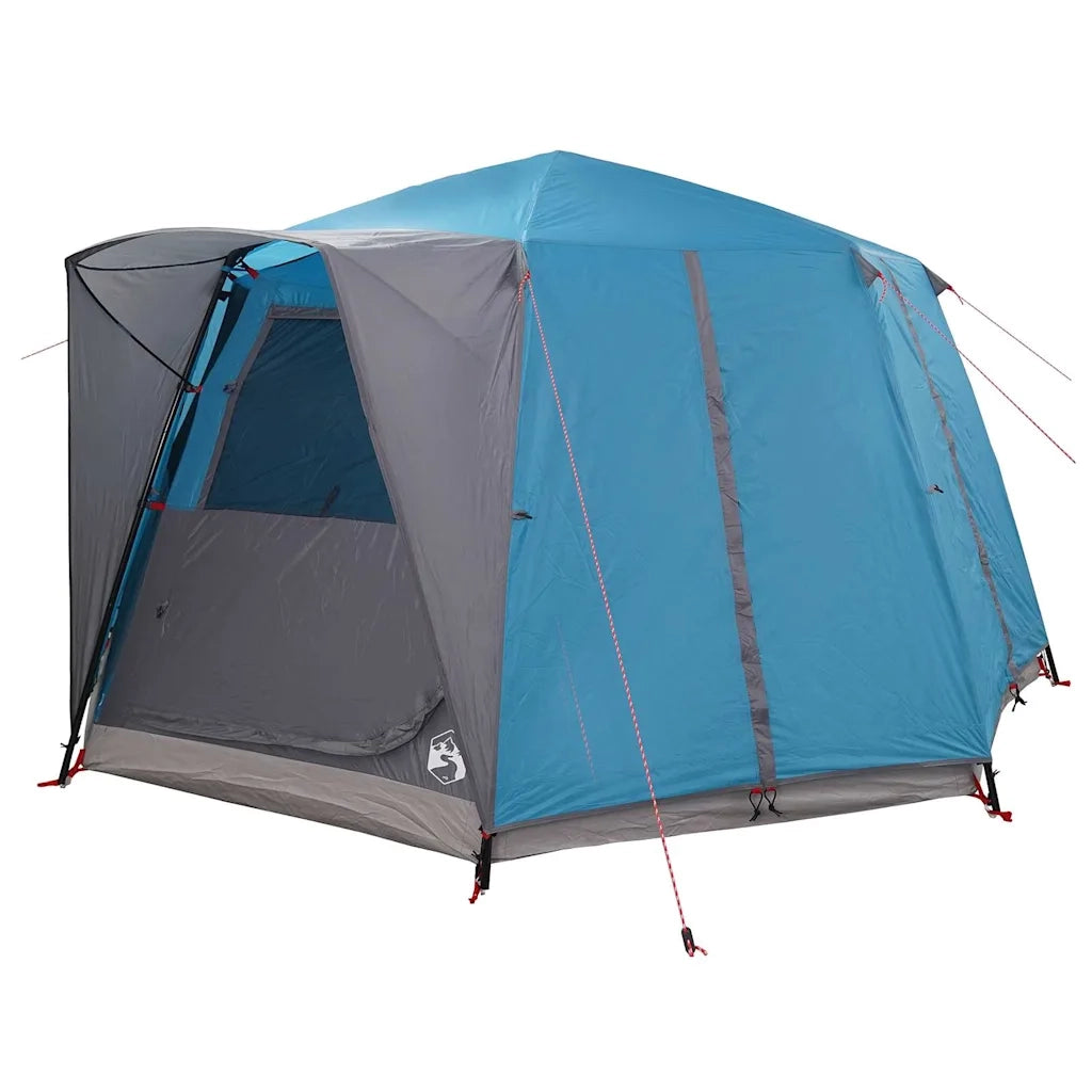Tenda da cabina per 6 persone con tetto-Tenda da campeggio Blu 425 x 396 x 222 cm