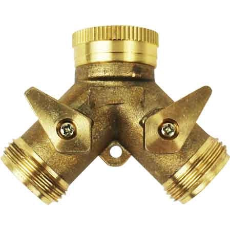 PRESA RUBINETTO DOPPIA USCITA IN OTTONE F 3/4 x M 3/4 x M 3/4 - IDEAL STAR
