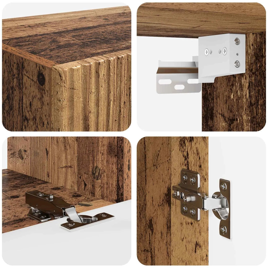Set mobile TV 5 pz-Credenza per TV Legno vecchio Legno multistrato 335670