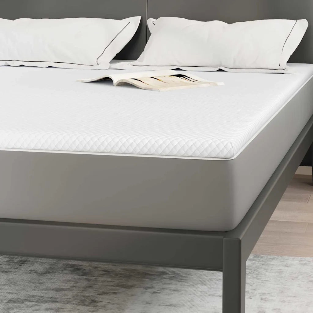 Topper per materasso Bianco 140 x 190 cm Tessuto Jacquard 4106215