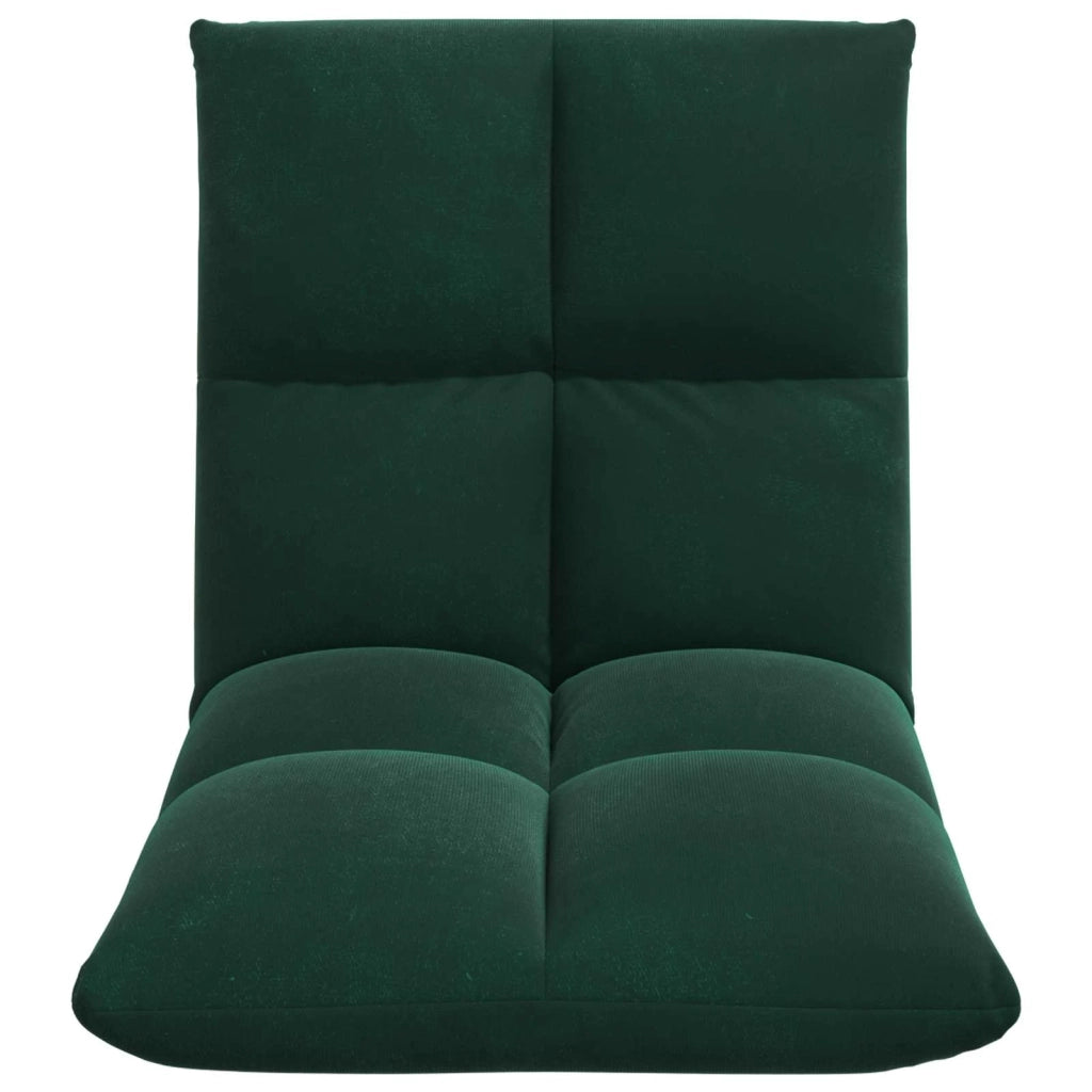 Sedia da Pavimento Verde Scuro 50 x 61 x 57 cm Velluto 42028152