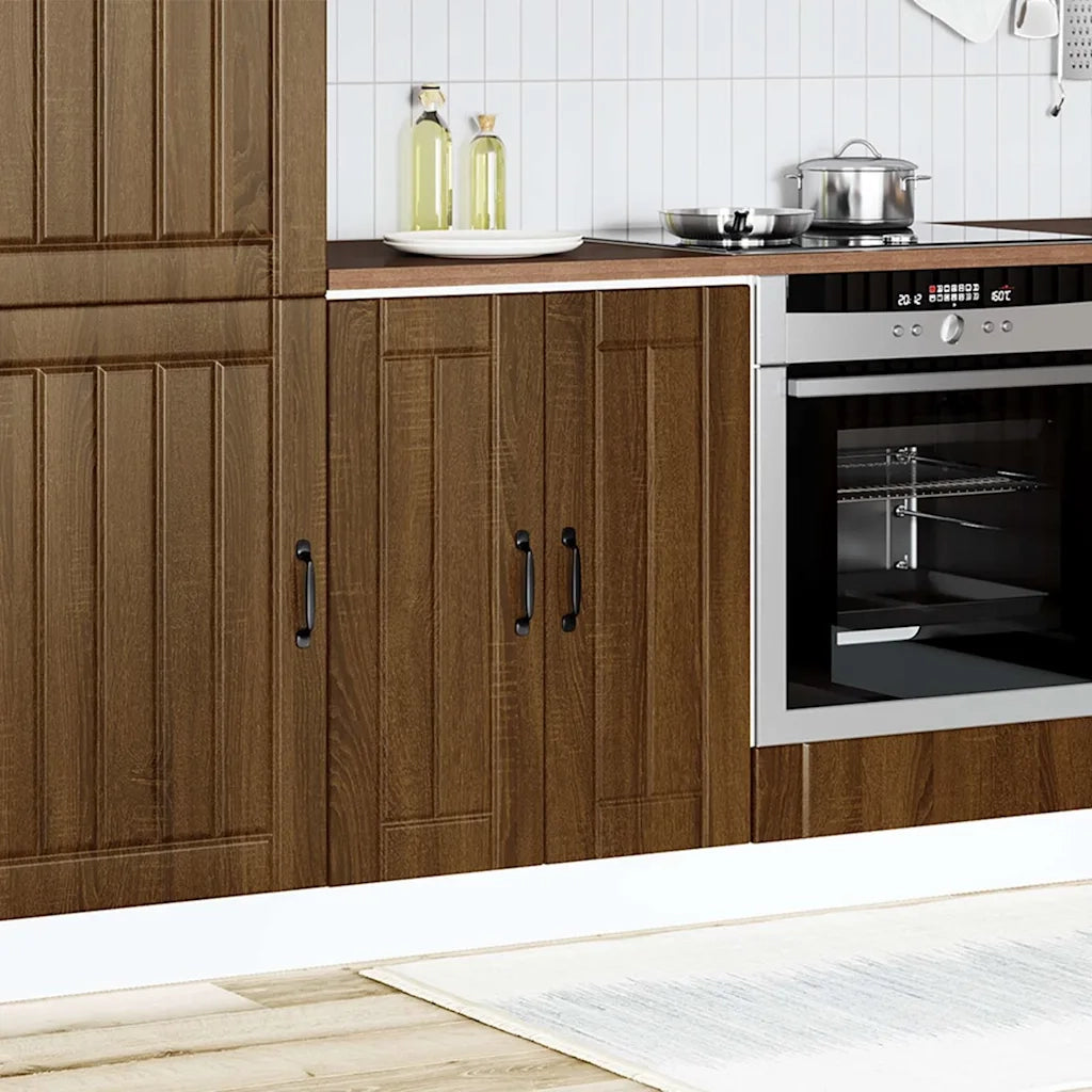 Mobile Base Lavello Lucca Rovere Marrone in Legno Multistrato 853684