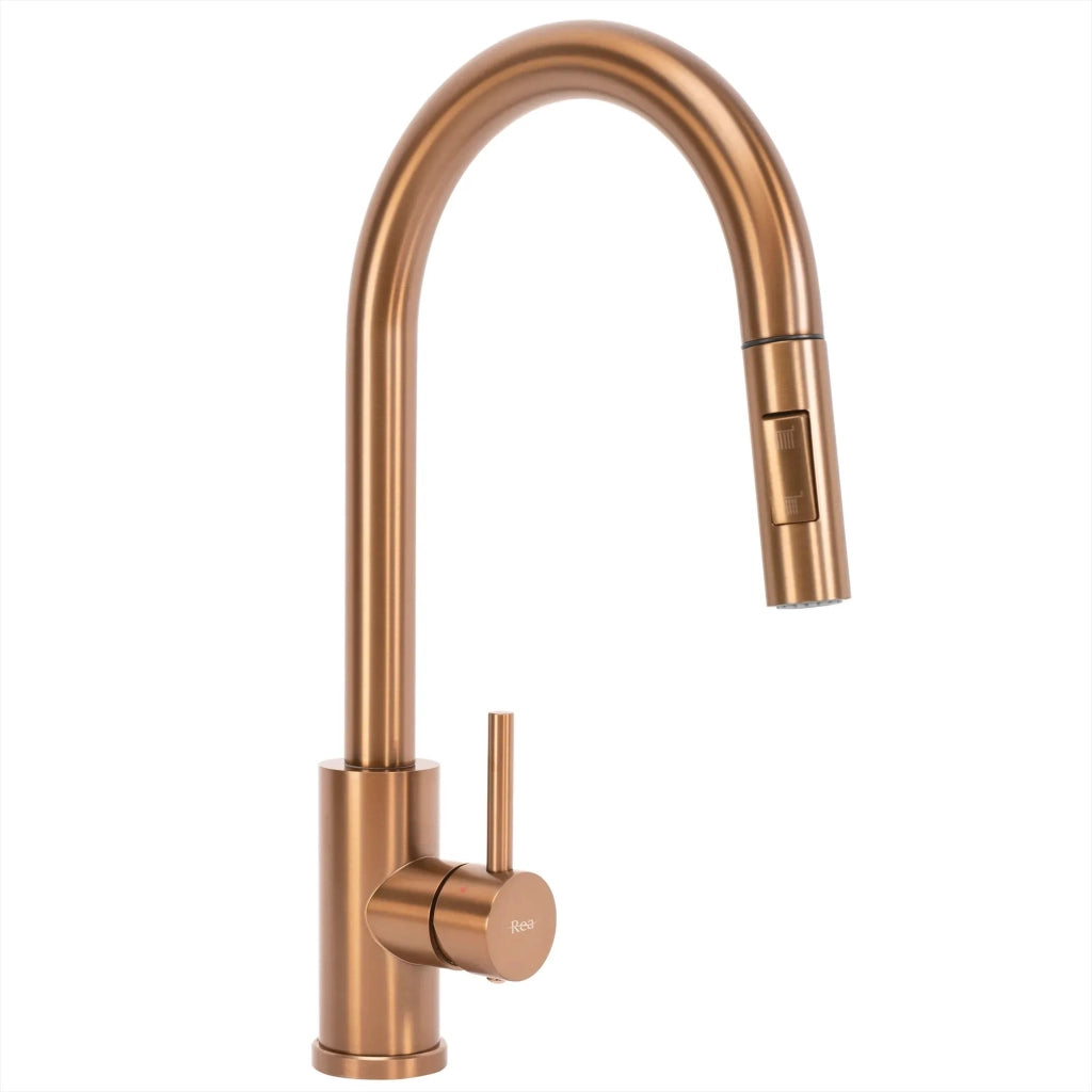 Lavello In Acciaio Leo 50 Brush Copper con rubinetto da cucina