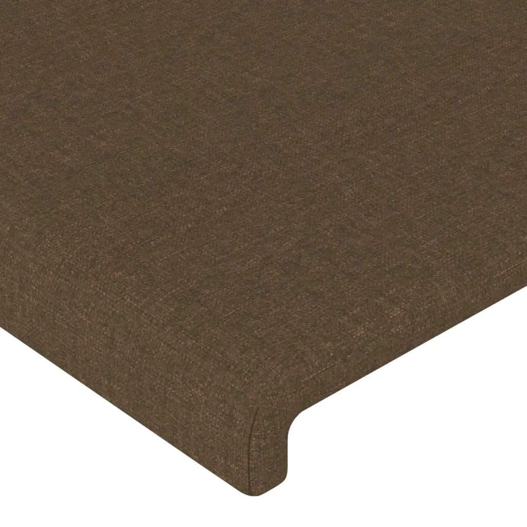 Testiera a LED Marrone Scuro 147x16x78/88 cm in Tessuto 3122957
