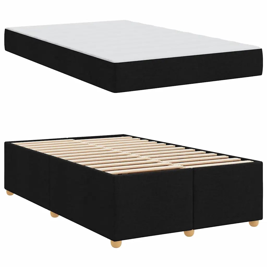 Struttura del letto con materasso Nero 120 x 190 cm Tessuto 3399344