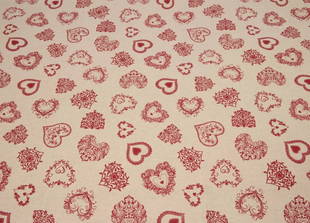 Tovaglia  Miros Disegno Cuore - 140x180 - Rosso