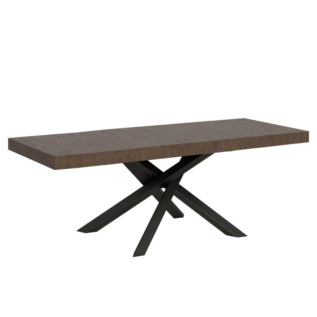 Tavolo allungabile 90x160/420 cm Volta Premium noce telaio Antracite