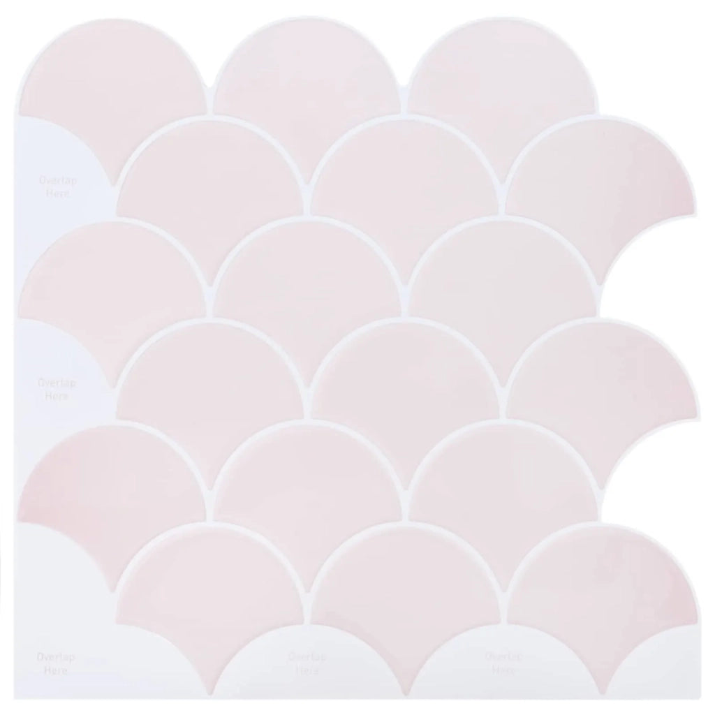 Piastrella a scaglie di pesce 20 pz Rosa chiaro 30 x 30 cm CFW5117343