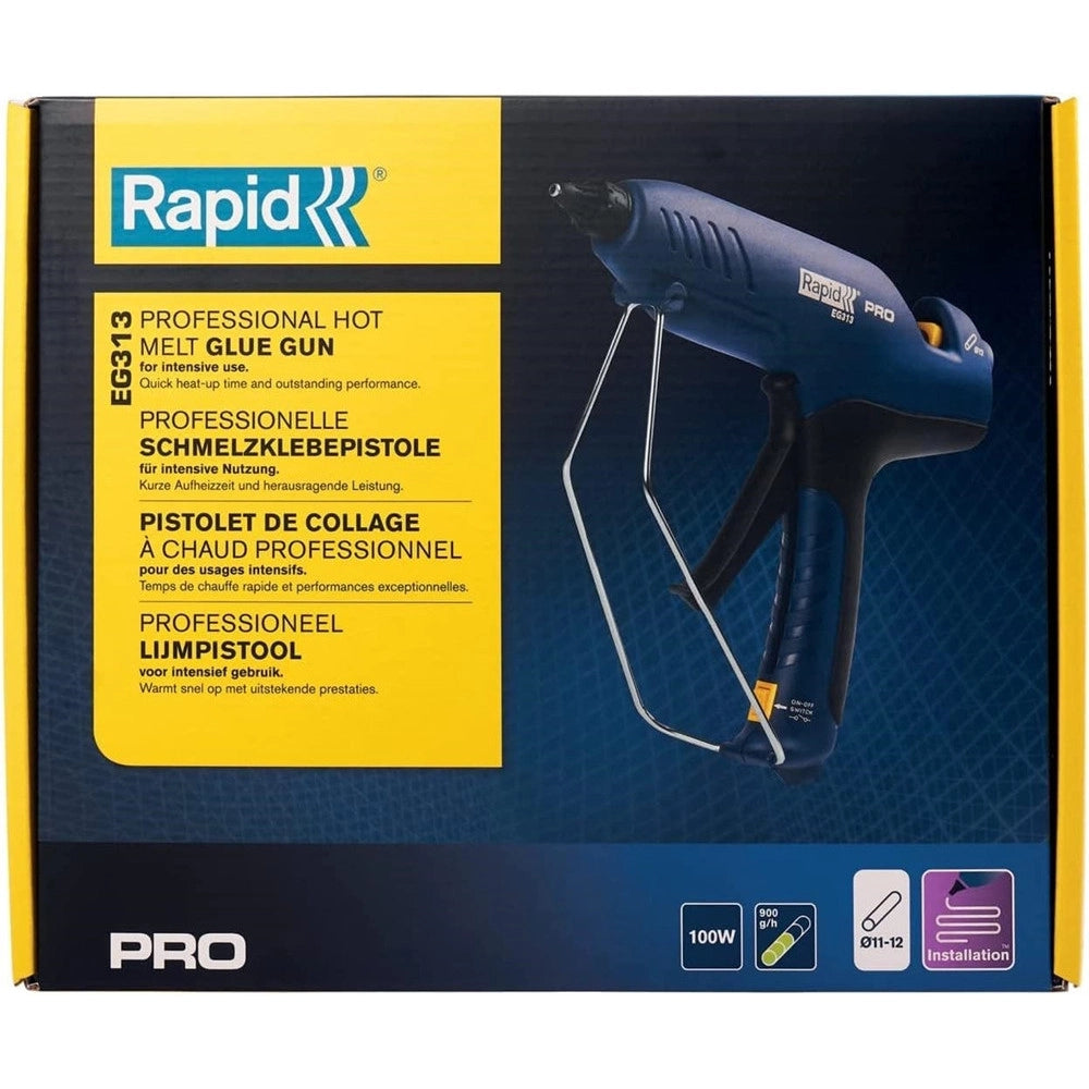 Trade Shop - Pistola Incollatrice Eg313 Compatta Professionale Per Fissare Cavi Coprifili Zoccolini Decori -