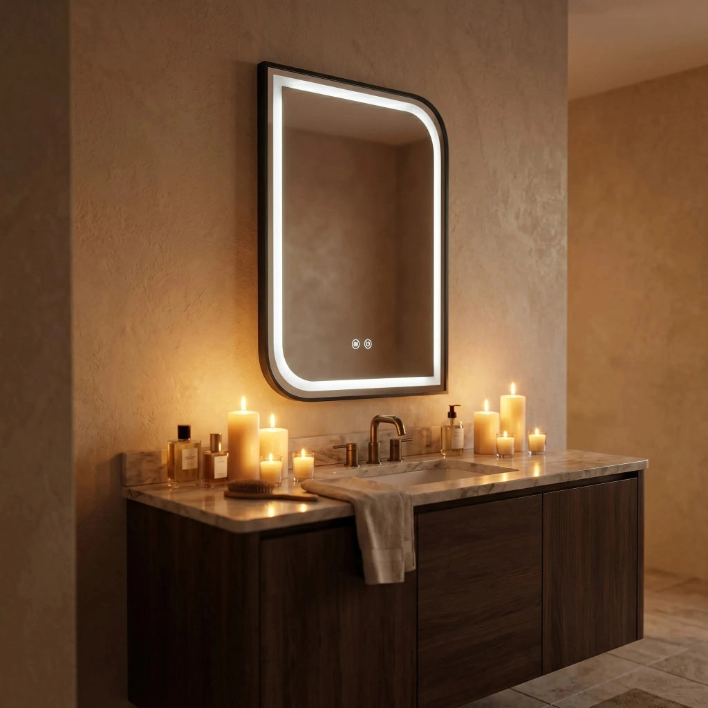 Specchio Led Zone 70x50 Black