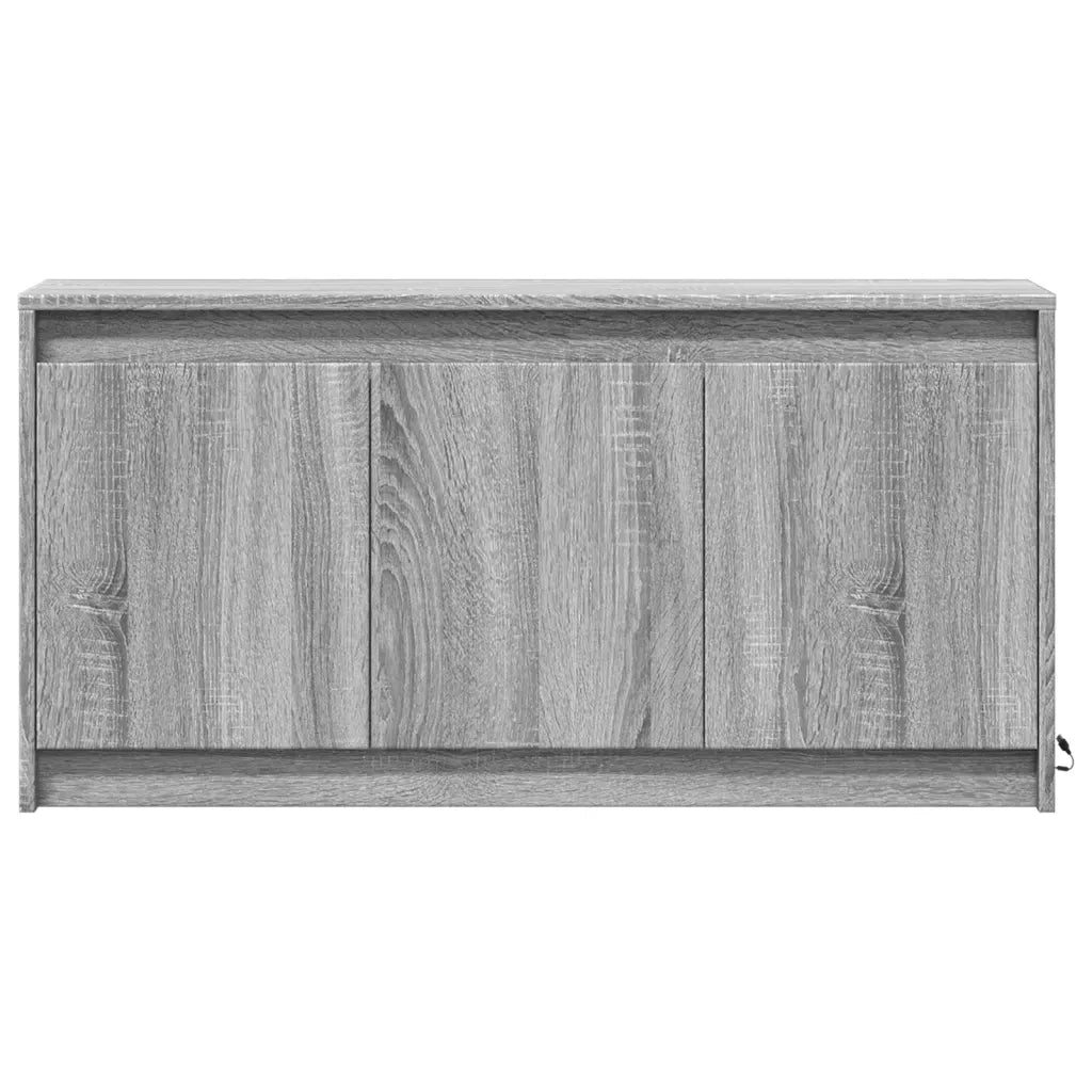 Mobile Porta TV con LED-Credenza per TV Grigio Sonoma 100x34x50cm in Truciolato 423916