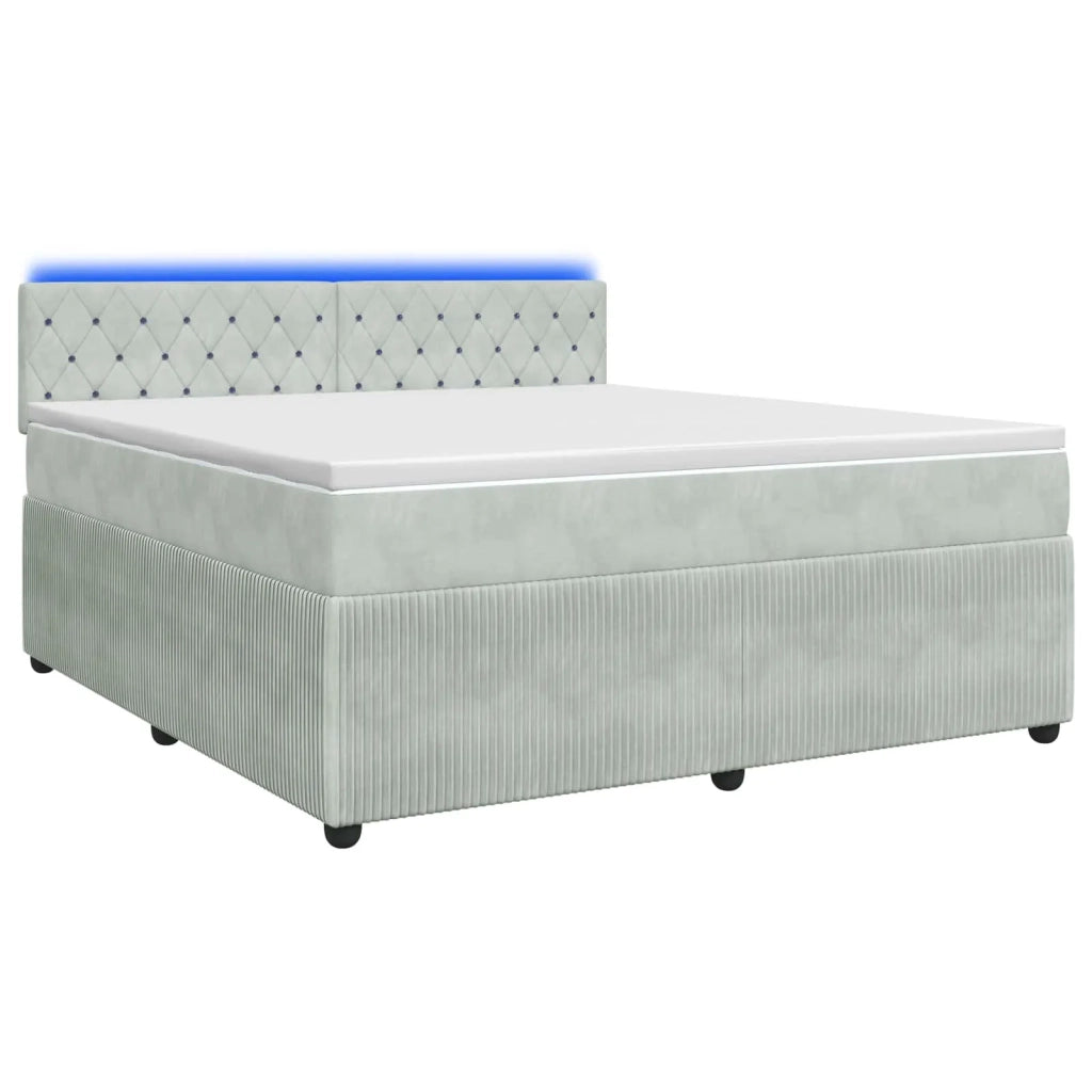 Letto box spring con materasso Grigio Chiaro 140 x 200 cm 3453149