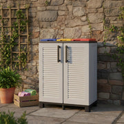 Contenitore per Rifiuti Tremolite, Pattumiera Capacità 210 (70 per Sacco) Made in Italy, 68x37x90h cm Grigio Chiaro