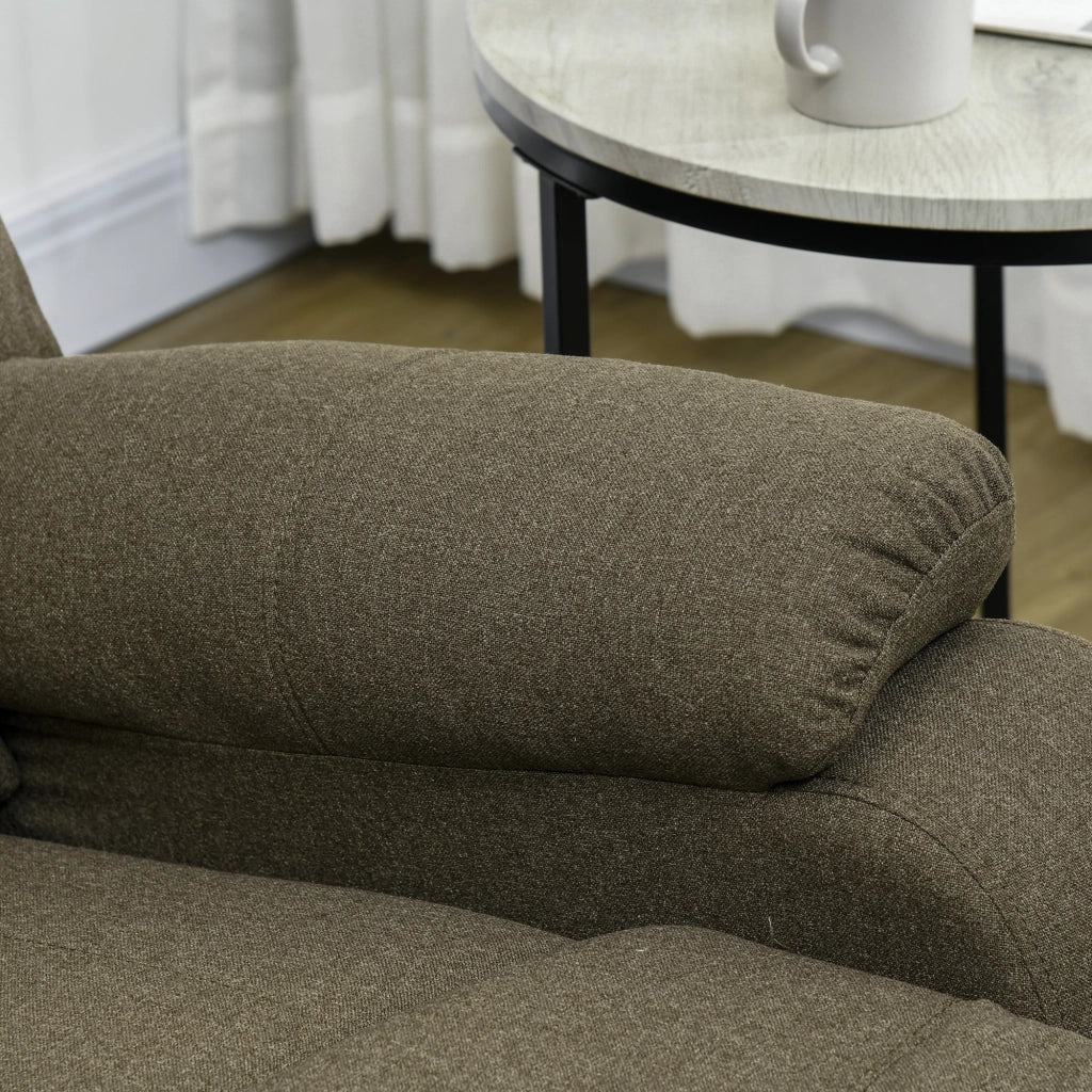 Poltrona Relax Reclinabile con Poggiapiedi Regolabile ¨C Minimal ¨C Marrone 90x96x98 cm