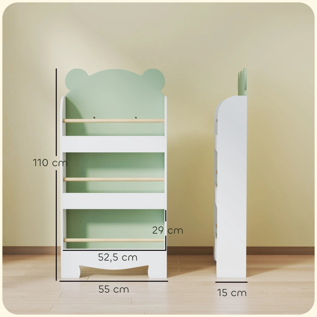 Libreria bambini 3 ripiani legno verde ¨C Xylo ¨C Stoccaggio libri cameretta
