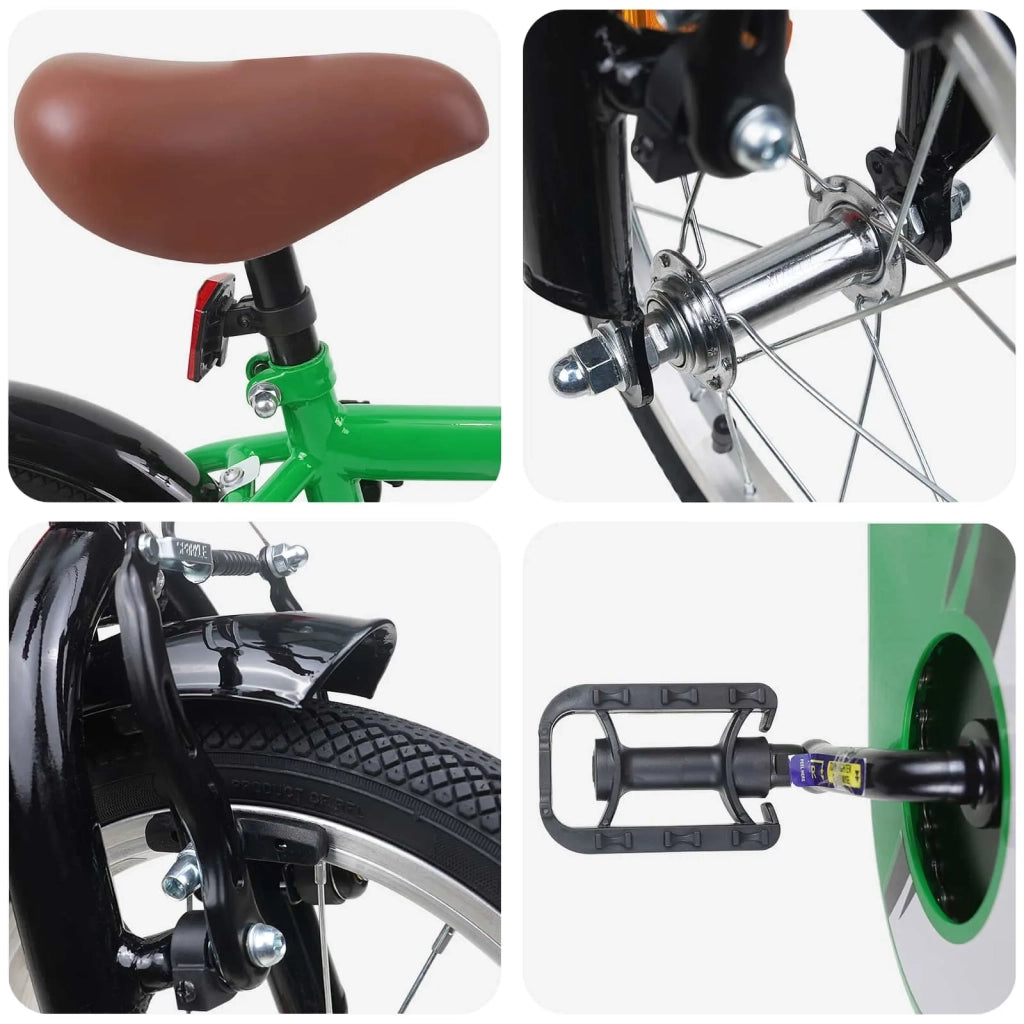 Bicicletta per Bambini 16 Pollici per bambini di 4-6 anni Verde 42009644