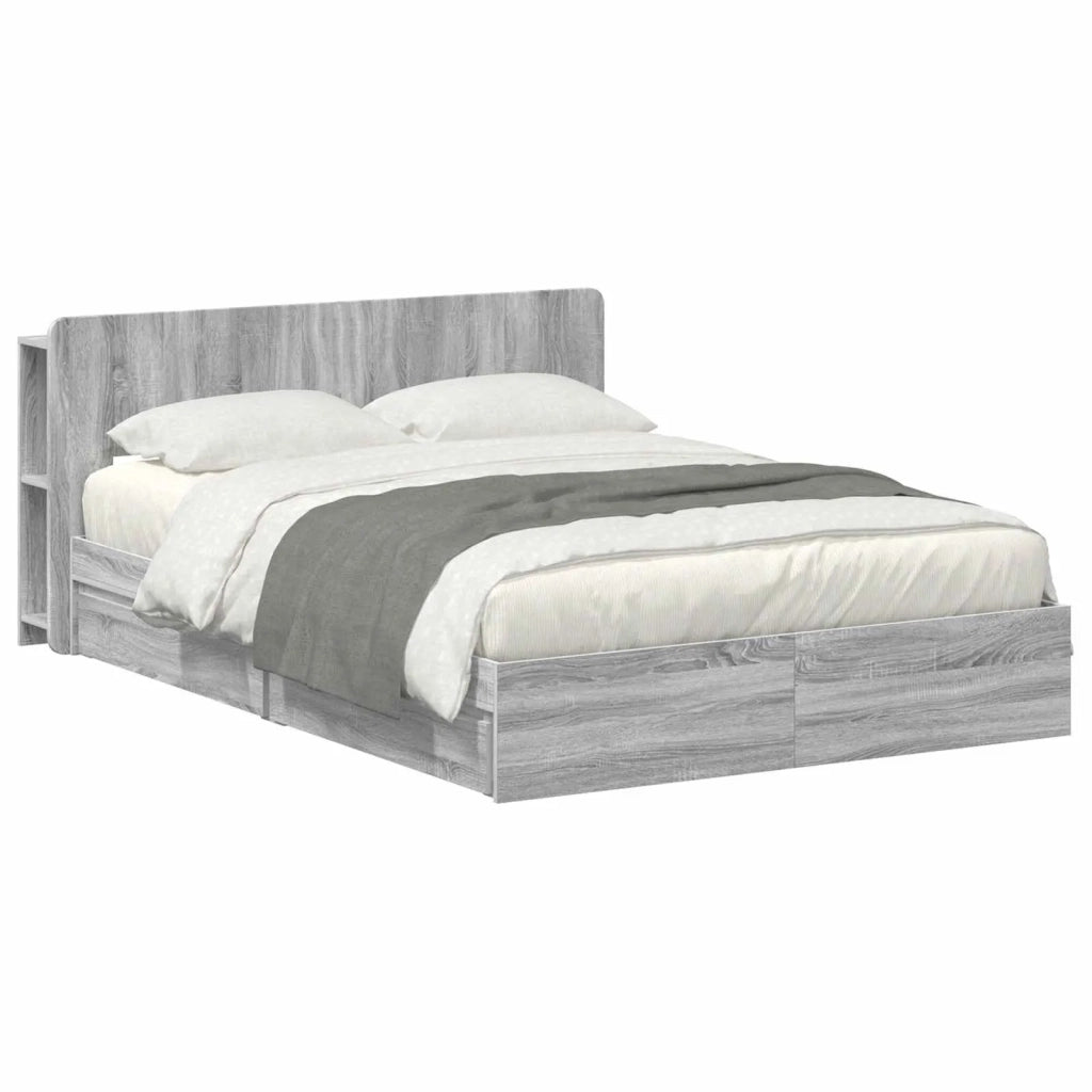 Telaio del letto con storage Sonoma grigio 140 x 200 cm 3433577