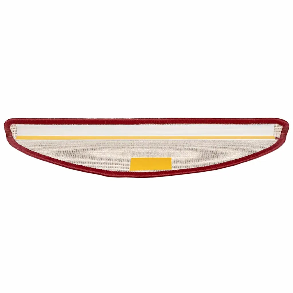 Tappetini per scale autoadesivi 15 pz | Gradini per Scale Rosso 56 x 17 x 3 cm