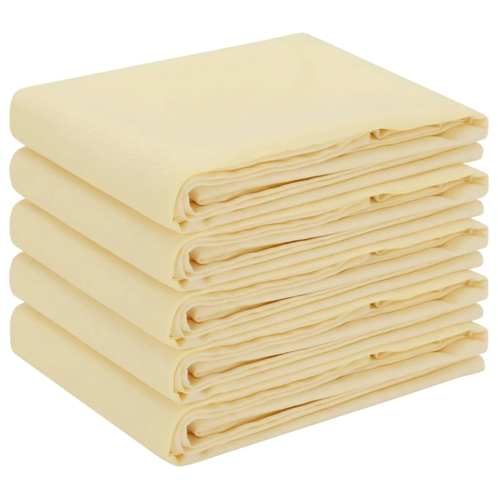 Tovaglia da Tavolo 5 pz Bianco Crema 110 x 110 cm Poliestere 42040181
