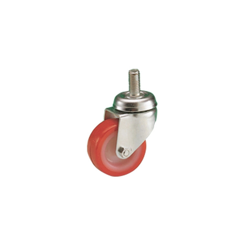 Ruota rotante poliuretanica Ø 50 mm – attacco 10x30 mm – forcella A.652