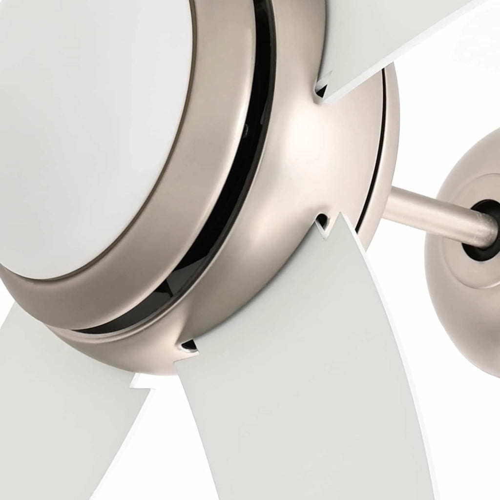 Ventilatore da soffitto con luce e telecomando Ø 110 cm Bianco 42035652