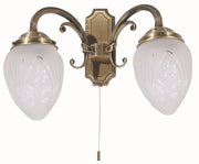 Applique doppia Rabalux Annabella bronzo E14 con switch
