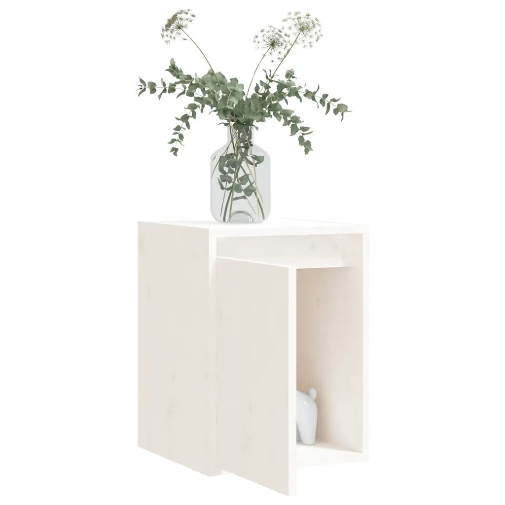 Pensili 2 pz Bianchi 30x30x40 cm in Legno Massello di Pino CFW4424103
