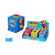 Trade Shop - Salvadanaio A Forma Di Robot 10x10cm In Ceramica Porta Soldi Monete Per Bambini -
