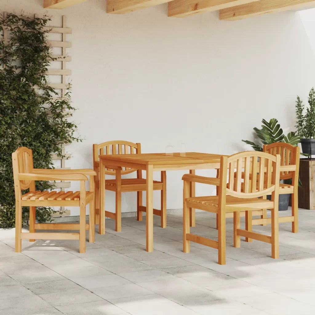 Set da Pranzo per Giardino 5 pz in Legno Massello di Teak 3157926