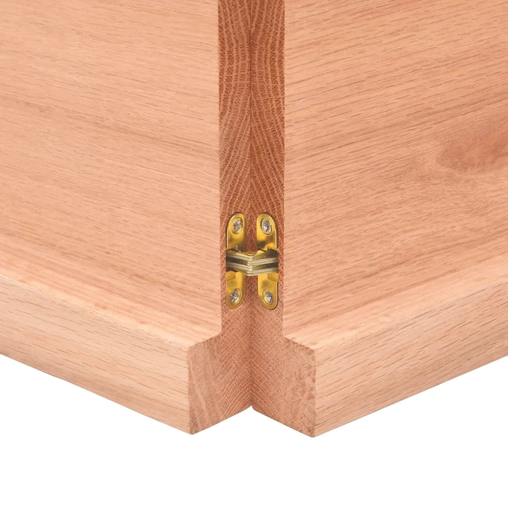 Ripiano Muro Marrone 140x30x(2-4) cm Massello Rovere Trattato 363700