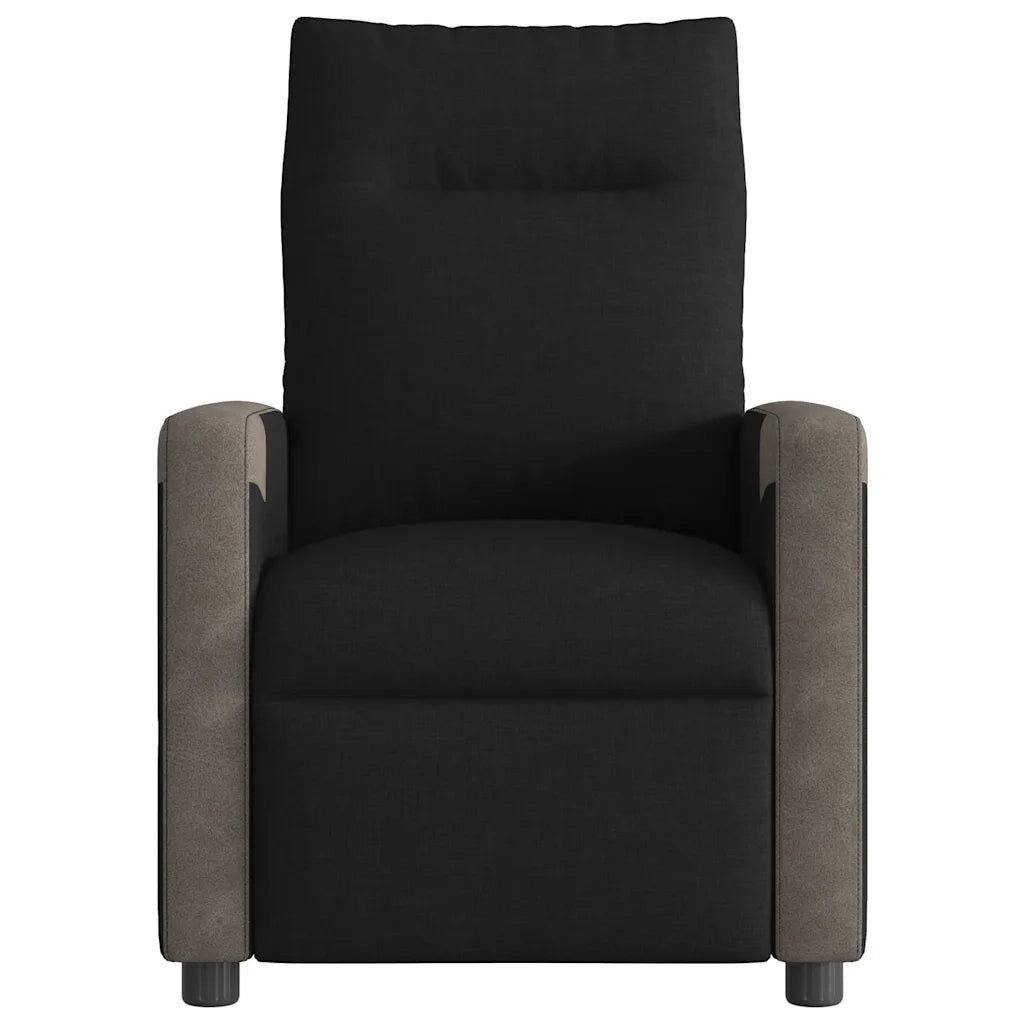 Divano Sedia-Poltrona Reclinabile in Tessuto Nero 374927
