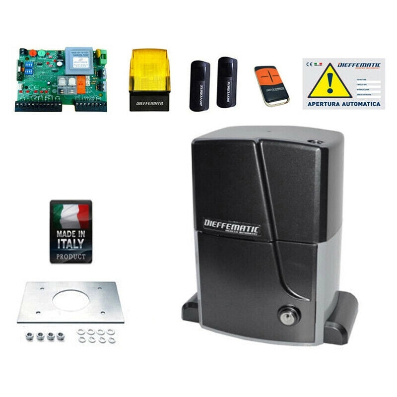 KIT AUTOMAZIONE CANCELLO SCORREVOLE 2000KG APRICANCELLO APRI CANCELLI SCORREVOLI