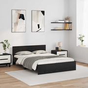 Struttura del letto Rovere Nero 140 x 190 cm Legno multistrato 3403573